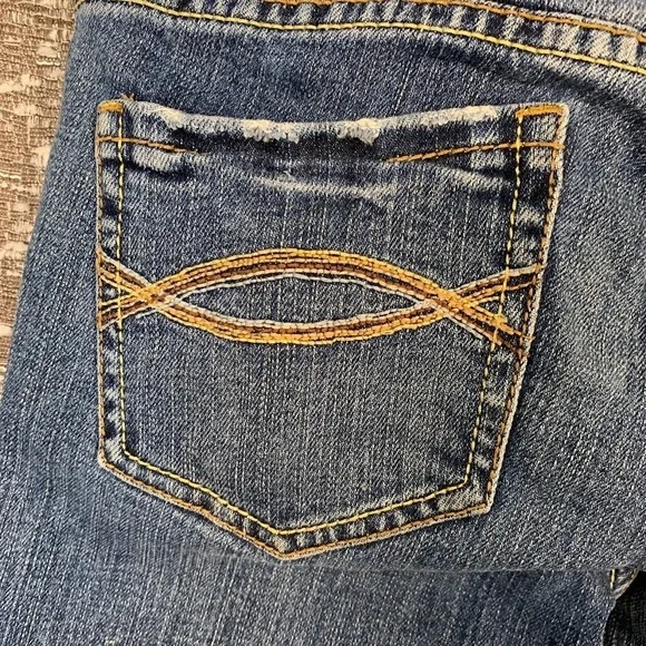 Vintage Y2K Abercrombie & Fitch Low Rise Flare Denim Jeans Women's 0 - Picture 9 of 15